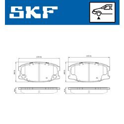 Sada brzdových platničiek kotúčovej brzdy SKF VKBP 80652
