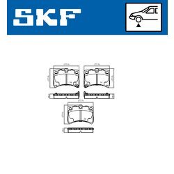 Sada brzdových platničiek kotúčovej brzdy SKF VKBP 81125 A