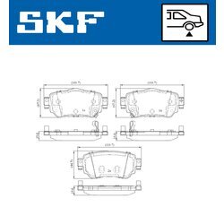 Sada brzdových platničiek kotúčovej brzdy SKF VKBP 90109 A - obr. 2