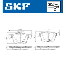 Sada brzdových platničiek kotúčovej brzdy SKF VKBP 90152 - obr. 2