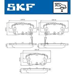 Sada brzdových platničiek kotúčovej brzdy SKF VKBP 90191 A - obr. 2