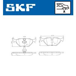 Sada brzdových platničiek kotúčovej brzdy SKF VKBP 90218 - obr. 5