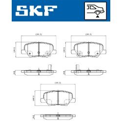Sada brzdových platničiek kotúčovej brzdy SKF VKBP 90253 A