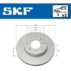 Brzdový kotúč SKF VKBD 80114 V2 - obr. 1