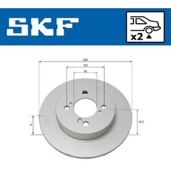 Brzdový kotúč SKF VKBD 90265 S2 - obr. 1