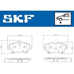 Sada brzdových platničiek kotúčovej brzdy SKF VKBP 80081 - obr. 6
