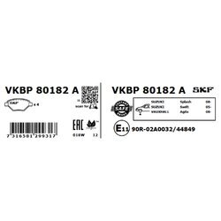 Sada brzdových platničiek kotúčovej brzdy SKF VKBP 80182 A - obr. 1