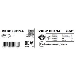 Sada brzdových platničiek kotúčovej brzdy SKF VKBP 80194 - obr. 5