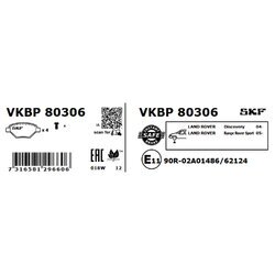 Sada brzdových platničiek kotúčovej brzdy SKF VKBP 80306 - obr. 2