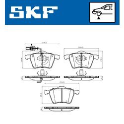 Sada brzdových platničiek kotúčovej brzdy SKF VKBP 80405 E - obr. 2