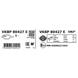 Sada brzdových platničiek kotúčovej brzdy SKF VKBP 80427 E - obr. 5