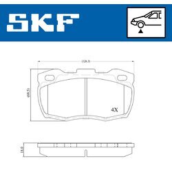 Sada brzdových platničiek kotúčovej brzdy SKF VKBP 80435