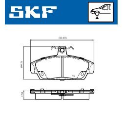 Sada brzdových platničiek kotúčovej brzdy SKF VKBP 80997