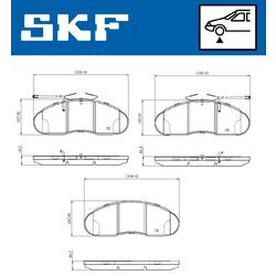 Sada brzdových platničiek kotúčovej brzdy SKF VKBP 81066 E