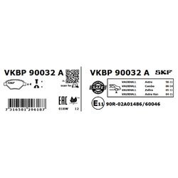 Sada brzdových platničiek kotúčovej brzdy SKF VKBP 90032 A - obr. 1