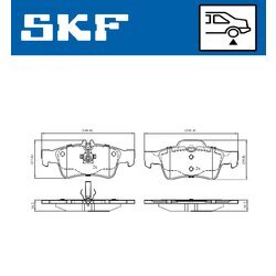 Sada brzdových platničiek kotúčovej brzdy SKF VKBP 90065 - obr. 2
