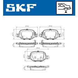 Sada brzdových platničiek kotúčovej brzdy SKF VKBP 90528 A - obr. 2