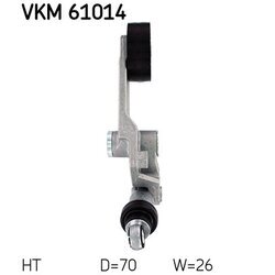 Napínacia kladka rebrovaného klinového remeňa SKF VKM 61014 - obr. 2