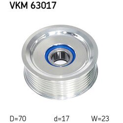 Vratná/vodiaca kladka rebrovaného klinového remeňa SKF VKM 63017 - obr. 1