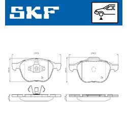 Sada brzdových platničiek kotúčovej brzdy SKF VKBP 80016 - obr. 4