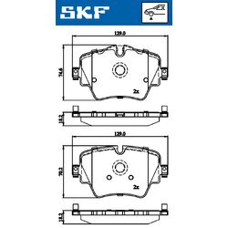 Sada brzdových platničiek kotúčovej brzdy SKF VKBP 80132 - obr. 5