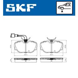 Sada brzdových platničiek kotúčovej brzdy SKF VKBP 80480 E