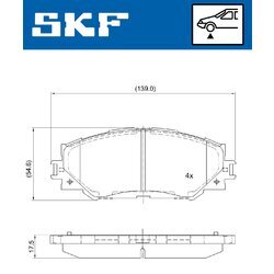 Sada brzdových platničiek kotúčovej brzdy SKF VKBP 80579 - obr. 2