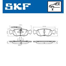 Sada brzdových platničiek kotúčovej brzdy SKF VKBP 80580 E - obr. 2