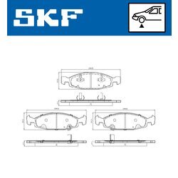 Sada brzdových platničiek kotúčovej brzdy SKF VKBP 81072 A