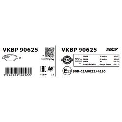 Sada brzdových platničiek kotúčovej brzdy SKF VKBP 90625 - obr. 4
