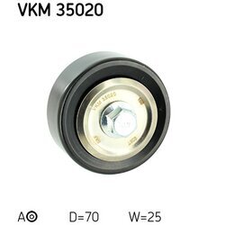 Vratná/vodiaca kladka rebrovaného klinového remeňa SKF VKM 35020 - obr. 1