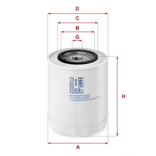Olejový filter SOFIMA S 9610 R