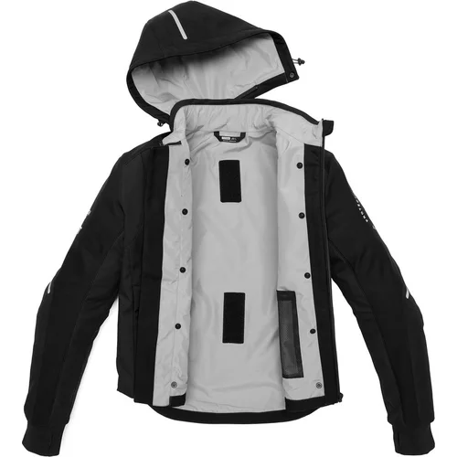 Bunda hoodie armor H2OUT D267-011-S (čierna, veľkosť S) /SPIDI/ - obr. 2