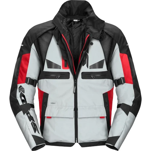 Bunda CROSSMASTER (čierna/sivá/červená, veľkosť 2XL) /SPIDI/ - obr. 1