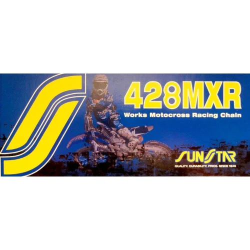 Reťaz 428MXR SUNSTAR SS428MXR-122G (bez krúžkov, zlatá farba, 122 článkov)