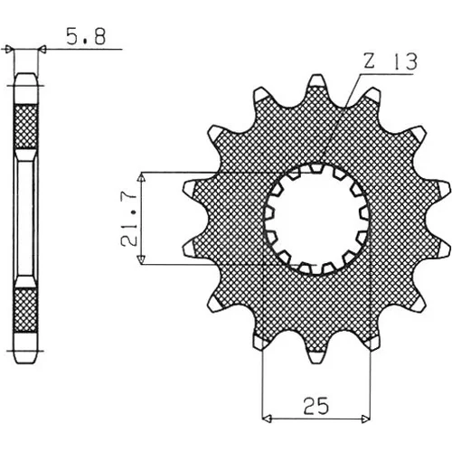 Reťazové koliesko pre sekundárne reťaze typu 520 SUNSTAR B32514R BRAKING, (14 zubov)