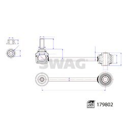 Tyč/Vzpera stabilizátora SWAG 33 10 5246 - obr. 1