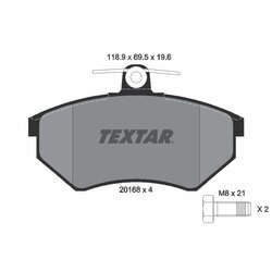 Sada brzdových platničiek kotúčovej brzdy TEXTAR 2016804