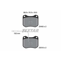Sada brzdových platničiek kotúčovej brzdy TEXTAR 2045502
