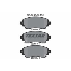 Sada brzdových platničiek kotúčovej brzdy TEXTAR 2308801