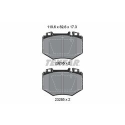 Sada brzdových platničiek kotúčovej brzdy TEXTAR 2328501