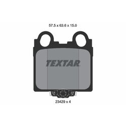 Sada brzdových platničiek kotúčovej brzdy TEXTAR 2342901