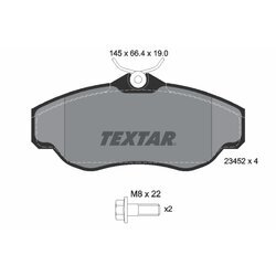 Sada brzdových platničiek kotúčovej brzdy TEXTAR 2345201