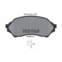 Sada brzdových platničiek kotúčovej brzdy TEXTAR 2349002