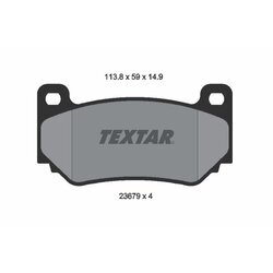 Sada brzdových platničiek kotúčovej brzdy TEXTAR 2367901