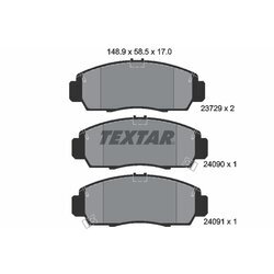 Sada brzdových platničiek kotúčovej brzdy TEXTAR 2372901
