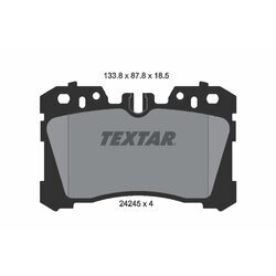 Sada brzdových platničiek kotúčovej brzdy TEXTAR 2424501