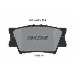 Sada brzdových platničiek kotúčovej brzdy TEXTAR 2433801