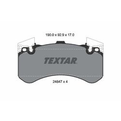 Sada brzdových platničiek kotúčovej brzdy TEXTAR 2484701