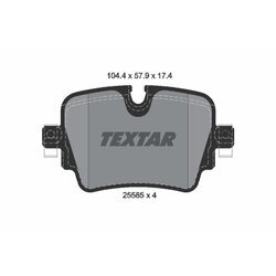 Sada brzdových platničiek kotúčovej brzdy TEXTAR 2558501